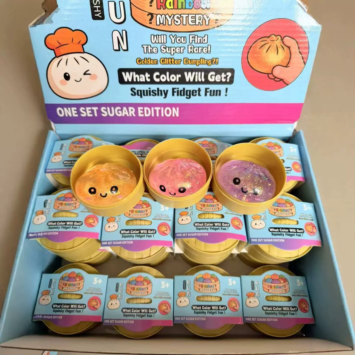 Kawaii Squishy mini sugar dumplings，Super Soft Slow Rebound Stress Relief Fidget Toy